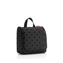 Kosmetyczka toiletbag, glossy dots black. Czarne kosmetyczki damskie Reisenthel, bez wzorów, z materiału. Za 125.90 zł.