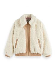 Scotch & Soda Kurtka pluszowa w kolorze kremowo-karmelowym rozmiar: XL. Brązowe kurtki damskie Scotch & Soda, xl, bez wzorów, bez kaptura. Za 272.31 zł.