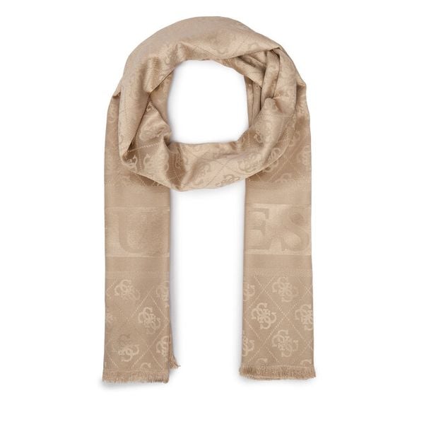 Szal Guess. Brązowe szaliki damskie Guess, z aplikacjami. Za 194.99 zł.