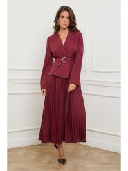 L'armoire de Suzette Sukienka w kolorze bordowym rozmiar: 34/36. Czerwone sukienki damskie L'armoire de Suzette, bez wzorów, z tkaniny, klasyczne, bez ramiączek. Za 127.35 zł.