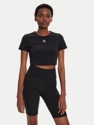 Adidas T-Shirt Essentials II8057 Czarny Slim Fit. Czarne t-shirty damskie Adidas, xl, bez wzorów, z bawełny, bez kołnierzyka. Za 89.99 zł.