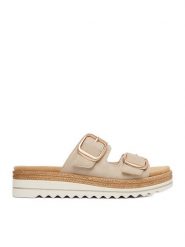 Remonte Klapki CEO-D0Q66-62 Beżowy jasny. Brązowe klapki damskie Remonte, bez wzorów, ze skóry, bez obcasa, bez zapięcia. Za 369.99 zł.