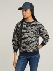 G-Star Bluza w kolorze granatowo-złotym rozmiar: M. Niebieskie bluzy damskie G-Star, m, bez wzorów, z bawełny, bez kaptura. Za 153.71 zł.