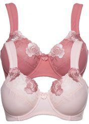 Biustonosz minimizer z wyściełanymi ramiączkami (2 szt.). Czerwone biustonosze bonprix, bez wzorów. Za 119.99 zł.