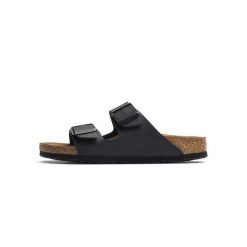 Klapki turystyczne uniseks Birkenstock Arizona 791. Brązowe klapki damskie Birkenstock, bez wzorów, z materiału, bez obcasa, bez zapięcia. Za 296.10 zł.