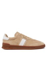 Polo Ralph Lauren Sneakersy 804956688002 Beżowy. Brązowe obuwie sportowe damskie Polo Ralph Lauren, ze skóry, bez zapięcia. Za 629.99 zł.
