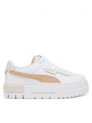 Puma Sneakersy Mayze Crashed Jr 396576 07 Biały. Białe buty sportowe dziewczęce Puma, bez wzorów, ze skóry, bez zapięcia. Za 259.99 zł.