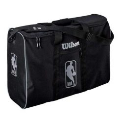 Autentyczna Torba Piłkarska NBA. Czarne torby sportowe Wilson, bez wzorów. Za 231.99 zł.