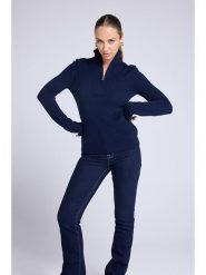 Maison Héritage Cashmere Kaszmirowy sweter w kolorze granatowym rozmiar: M. Niebieskie swetry klasyczne damskie Maison Héritage Cashmere, m, z kaszmiru, bez kołnierzyka. Za 459.04 zł.