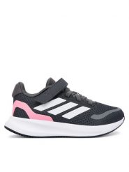 Adidas Sneakersy Runfalcon 5 JQ8669 Szary. Szare buty sportowe dziewczęce Adidas, bez wzorów, z materiału, bez zapięcia. Za 149.99 zł.