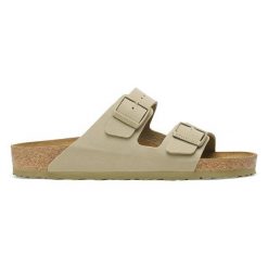 Klapki damskie BIRKENSTOCK ARIZONA BF FADED KHAKI. Zielone klapki damskie Birkenstock, bez wzorów, bez obcasa, bez zapięcia. Za 349.99 zł.