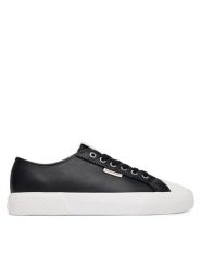 Calvin Klein Trampki Vulc Lace Up Low Lth HW0HW03077 Czarny. Czarne trampki damskie Calvin Klein, bez wzorów, ze skóry, bez zapięcia. Za 369.99 zł.