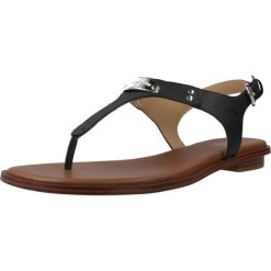 Sandały MICHAEL KORS SANDALIA MKPLATETHO Czarny. Czarne sandały damskie Michael Kors Access, bez wzorów, ze skóry, bez obcasa, bez zapięcia. Za 442.99 zł.