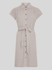 MOSS COPENHAGEN Sukienka "Viana" w kolorze beżowym rozmiar: M. Brązowe sukienki damskie Moss Copenhagen, bez wzorów, z tkaniny, bez ramiączek. Za 149.95 zł.