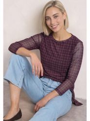 Street One Koszulka w kolorze bordowym rozmiar: 36. Czerwone bluzki damskie Street One, bez wzorów, street, bez kołnierzyka, bez ramiączek. Za 149.95 zł.