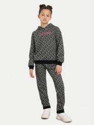 Guess Bluza J4YQ00 KA6R4 Czarny Regular Fit. Czarne bluzy dziewczęce Guess, z aplikacjami, z bawełny, bez ramiączek, bez kaptura. Za 109.99 zł.