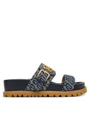 Liu Jo Klapki Livia 02 SA6109 TX523 Granatowy. Niebieskie klapki damskie Liu Jo, bez wzorów, z materiału, bez obcasa, bez zapięcia. Za 469.99 zł.