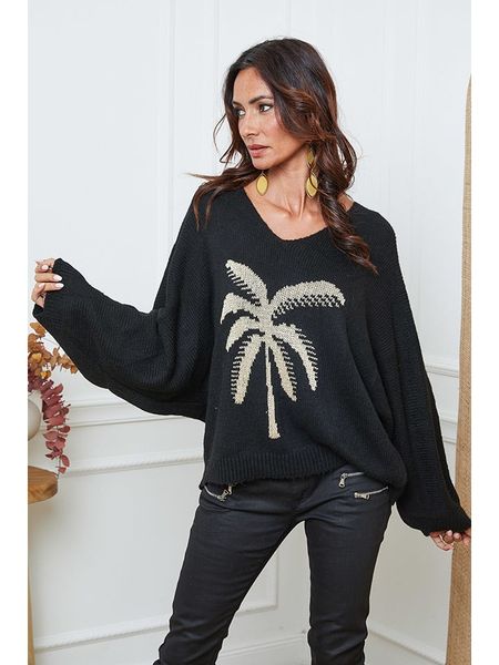 So Cachemire Sweter "Adandine" w kolorze beżowo-czarnym rozmiar: M. Czarne swetry klasyczne damskie So Cachemire, m, z kaszmiru, bez kołnierzyka. Za 187.52 zł.