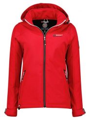 Geographical Norway Kurtka softshellowa "Takeni" w kolorze czerwonym rozmiar: XXL. Czerwone kurtki sportowe damskie Geographical Norway, xxl, bez wzorów, bez kaptura. Za 175.26 zł.