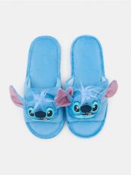 Kapcie z elementami 3D Stich - błękitny. Niebieskie kapcie damskie Sinsay. Za 29.99 zł.