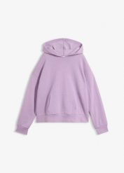 Bluza oversize z kapturem z miękkiej mieszanki bawełny. Białe bluzy damskie bonprix, bez wzorów, z bawełny, z kapturem. Za 109.99 zł.