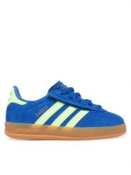 Adidas Sneakersy Gazelle Indoor Comfort Closure Elastic KJ2305 Niebieski. Niebieskie buty sportowe chłopięce Adidas, ze skóry, bez zapięcia. Za 279.99 zł.