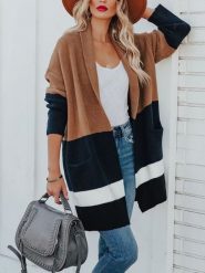 LA Angels Kardigan w kolorze granatowo-jasnobrązowym rozmiar: M. Brązowe kardigany damskie LA Angels, m, bez wzorów. Za 173.99 zł.