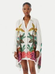 LOLA CASADEMUNT Sukienka koszulowa LS2615014 Biały Oversize. Białe sukienki damskie LOLA CASADEMUNT, bez wzorów, z wiskozy, bez ramiączek. Za 417.99 zł.