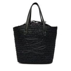 Torebka KARL LAGERFELD. Czarne shopper bag KARL LAGERFELD, bez wzorów, bez dodatków. Za 849.99 zł.