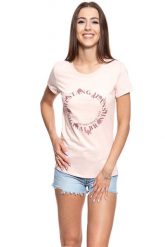 MUSTANG T SHIRT DAMSKI Alexia C Print 1008944 8415. Brązowe t-shirty damskie Mustang, s, bez wzorów, bez kołnierzyka. W wyprzedaży za 39.99 zł.