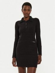 Pinko Sukienka dzianinowa York 104360 A27J Czarny Regular Fit. Czarne sukienki damskie Pinko, bez wzorów, z dzianiny, bez ramiączek. Za 559.99 zł.