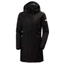 Długi płaszcz damski Helly Hansen Aden. Czarne płaszcze damskie Helly Hansen, bez wzorów, bez kaptura. Za 549.00 zł.