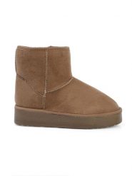 Trendyol Botki zimowe w kolorze jasnobrązowym rozmiar: 40. Brązowe botki damskie Trendyol, na zimę, bez obcasa, bez zapięcia. Za 165.99 zł.