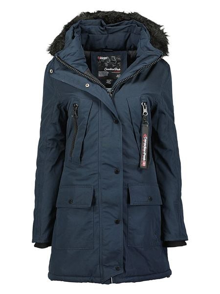 Canadian Peak Płaszcz zimowy "Corteak" w kolorze granatowym rozmiar: S. Niebieskie płaszcze damskie Canadian Peak, na zimę, s, bez wzorów, z puchu, bez kaptura. Za 546.48 zł.