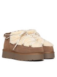 Gooce Skórzane botki "Willem" w kolorze jasnobrązowym rozmiar: 37. Brązowe botki damskie Gooce, z wełny, bez obcasa, na platformie, bez zapięcia. Za 217.99 zł.