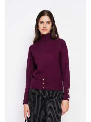 ASSUILI Golf w kolorze fioletowym rozmiar: 34. Różowe golfy damskie Assuili, bez wzorów, bez ramiączek. Za 104.64 zł.