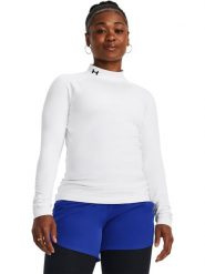 Under Armour Koszulka funkcyjna "HeatGear Authentics" w kolorze białym rozmiar: M. Białe koszulki damskie Under Armour, m, bez wzorów, z materiału, bez kołnierzyka, bez ramiączek. Za 140.20 zł.