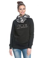 Pussy Deluxe Bluza w kolorze czarnym rozmiar: S. Czarne bluzy damskie Pussy Deluxe, s, bez wzorów, z bawełny, z kapturem. Za 43.88 zł.