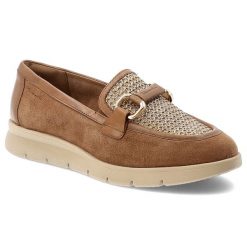 Brązowe Półbuty Tamaris Modne Obuwie Damskie Ze Skóry Naturalnej. Brązowe półbuty damskie Tamaris, z aplikacjami, ze skóry, bez obcasa, bez zapięcia. Za 359.00 zł.