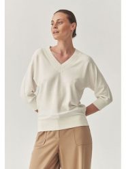 TATUUM Sweter w kolorze kremowym rozmiar: XS. Brązowe swetry klasyczne damskie TATUUM, xs, z bawełny, bez kołnierzyka. Za 117.73 zł.