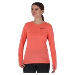 Bluza do biegania damska Inov-8 Performance Long Sleeve. Czerwone bluzy damskie Inov-8, bez wzorów, bez kaptura. Za 172.99 zł.