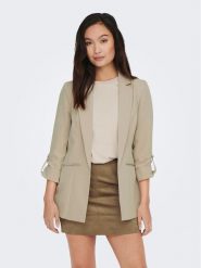 ONLY Marynarka Kayle-Orleen 15218743 Beżowy Regular Fit. Brązowe marynarki i żakiety damskie Only, bez wzorów, z syntetyku. Za 209.99 zł.
