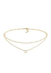 Elli Damski Choker warstwowy Kule z kryształami w srebrze próby 925 Sterling Silver Naszyjniki 1 ct. Szare naszyjniki damskie Elli, srebrne. Za 228.99 zł.