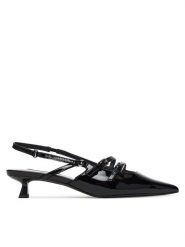 KARL LAGERFELD Czółenka Pasha KL30105A Czarny. Czarne czółenka damskie KARL LAGERFELD, bez wzorów, ze skóry, bez obcasa. Za 859.99 zł.