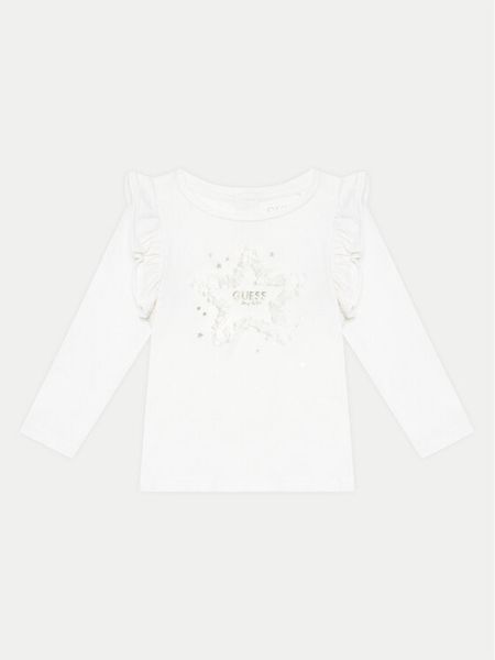 Guess Bluzka K4BI12 J1314 Złoty Regular Fit. Żółte bluzki i koszule dziewczęce Guess, z aplikacjami, z bawełny, bez kołnierzyka, bez ramiączek. Za 89.99 zł.