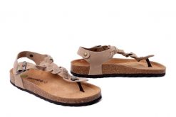 DR. BRINKMANN 710263-08 beige, sandały damskie. Brązowe sandały damskie Dr. Brinkmann, bez wzorów, ze skóry, bez obcasa, bez zapięcia. Za 214.90 zł.