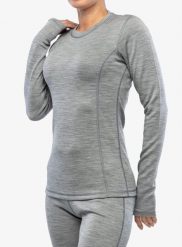 Bluza termoaktywna damska Sensor Merino Bold Tee LS. Szare bluzy damskie Sensor, m, bez wzorów, z bawełny, bez kaptura. Za 444.39 zł.