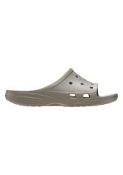 Klapki Dla Dorosłych Crocs Mens Saturday Slide. Szare klapki damskie Crocs, bez wzorów, z materiału, bez obcasa, bez zapięcia. Za 139.99 zł.