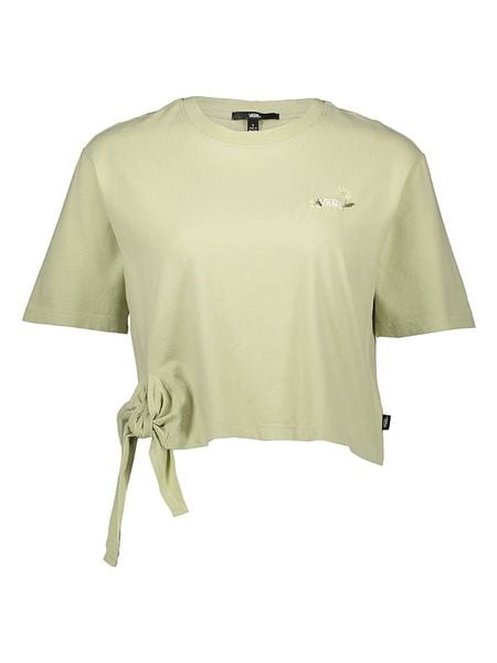 Vans Koszulka w kolorze jasnozielonym rozmiar: S. Zielone bluzki damskie Vans, s, bez wzorów, z bawełny, bez kołnierzyka, bez ramiączek. Za 56.93 zł.