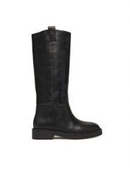 Nokwol Kozaki Jose Czarny. Czarne kozaki damskie Nokwol, ze skóry, bez obcasa, na płaskiej podeszwie, bez zapięcia. Za 1,079.00 zł.